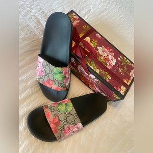 Gucci blooms supreme floral slide size 38